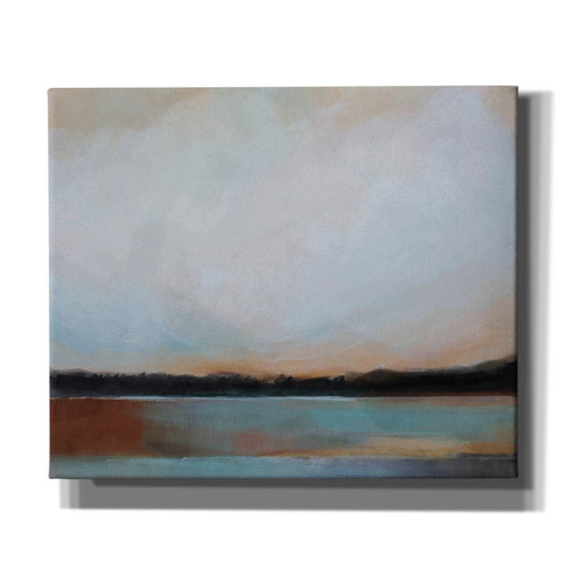 «Blue Sunset» par Brittany Evans, art mural sur toile, 24 po x 20 po, H 20 po x l 24 po x P 0,75 po