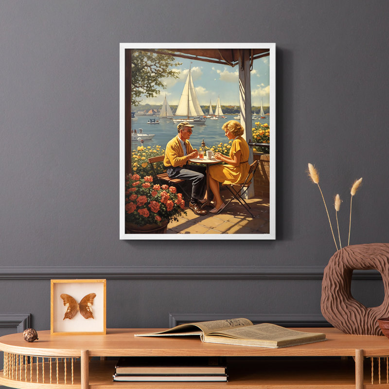 WOMEN Series ML III - reproduction encadrée de qualité supérieure - prête à être accrochée - aucun clou requis, Blanc / Blanc