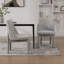 Chaise rembourrée en chenille, chaises d'appoint incurvées à dossier incurvé pour le salon-707307959