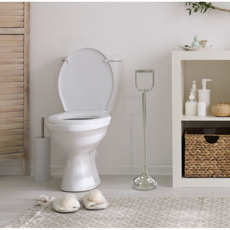 Porte-papier hygiénique debout Gober, Nickel poli