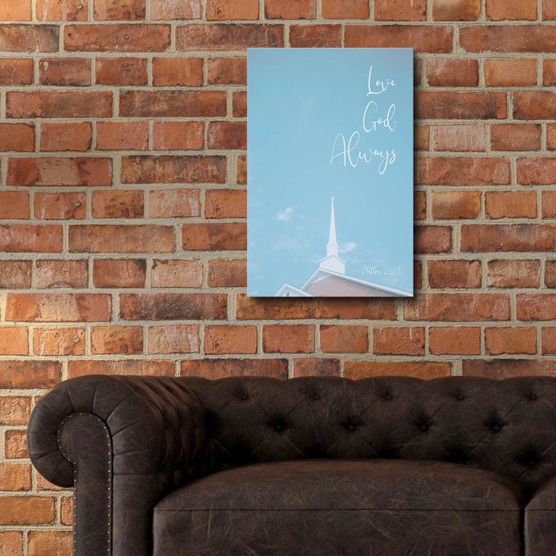  «Church - Love God Always» par Life BeautifuLEE, art mural en verre acrylique, 16 po x 24 po, H 24 po x l 16 po