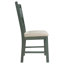 Table de salle à manger 5 pièces et 4 chaises en tissu avec pieds de table et tablette de rangement-1259393707