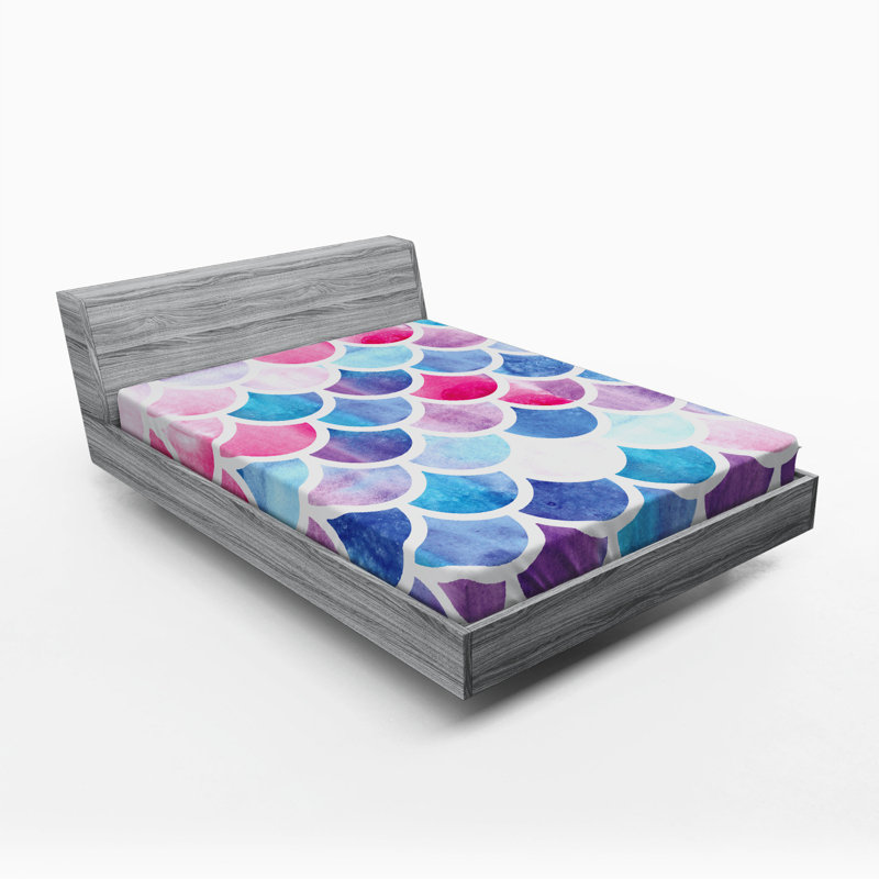 Microfiber Geometric Fitted Sheet, Full Fitted Sheet