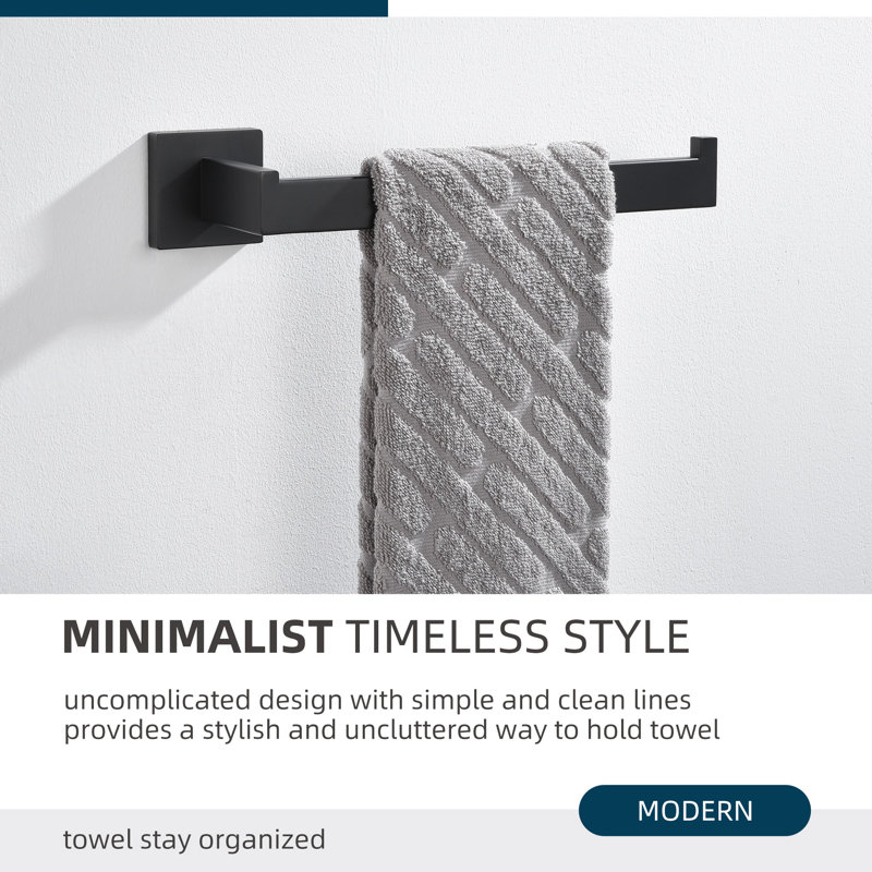 Hand Towel Holder, Matte Black