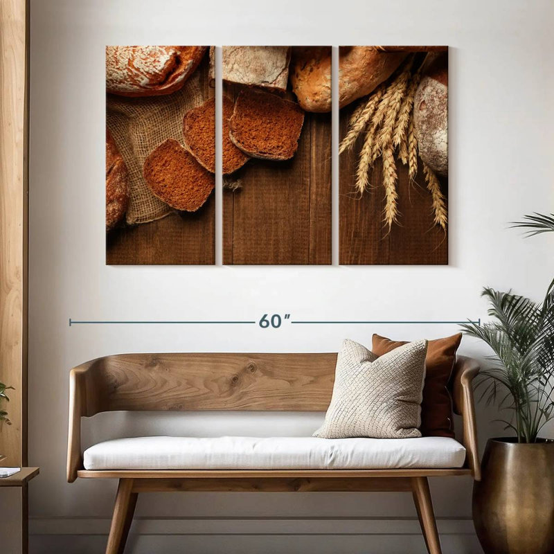 Yarlin Bread On Wood, 32" H x 50" W