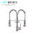 Pull Down Kitchen Sink Faucet, Brushed Nickel, Single Handle Lever, 360 Rotatable Pad Faucet With , Handle, Nickel Finish, 360-Degree Spout