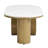 47.24" Oval Coffee Table With Storage Drawer-546104516-546104517