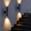 Appliques murales d'extérieur murales noires de haut en bas matte (base E26, ampoule non incluse)-577240596-577240603