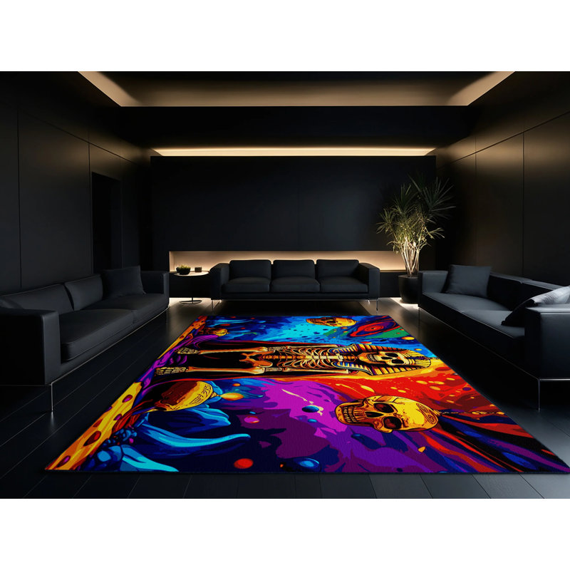 Lush Neon Rug, Round 4'