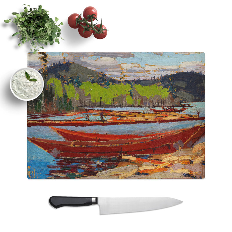 Bateaux by Tom Thomson Chopping Board, 0.4cm H x 29cm W x 39cm L