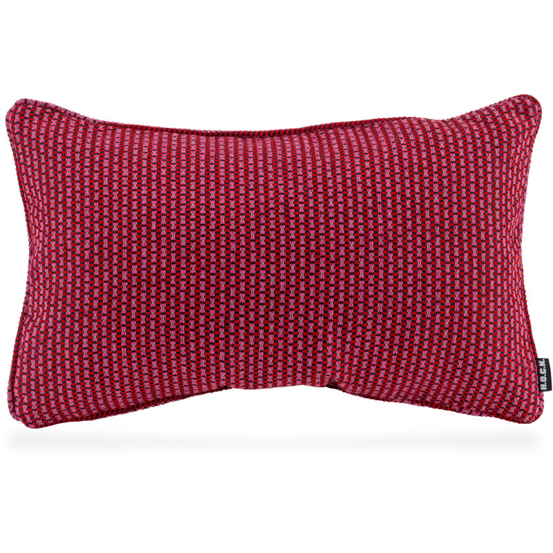 Frozen Love Striped Rectangular Cushion, Red/Pink