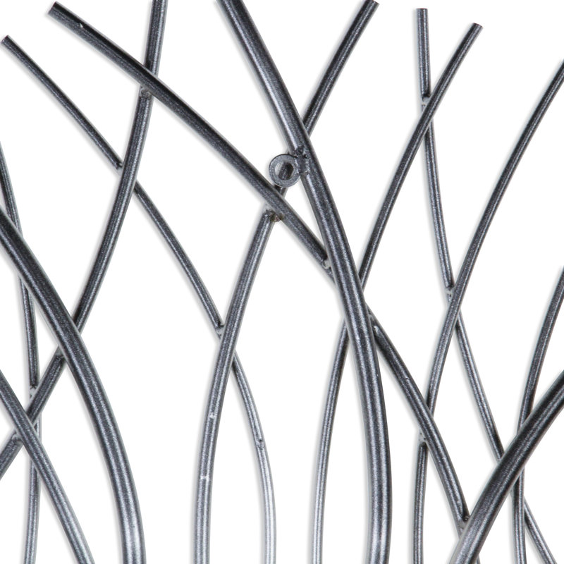 Metal Circle Abstract Hanging Dimensional Sculpture, 24" H x 1.25" W x 24" D, Silver