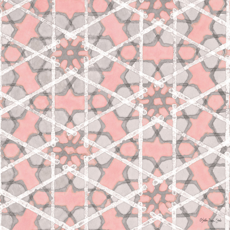 Motif rose et gris par Stellar Design Studio - impression, H 12 po x l 12 po, Toile tendue
