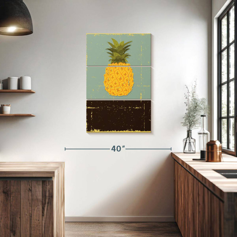 Yarlin Grunge Retro Pineapple, 38" H x 24" W