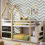 Chambre d'enfant simple avec lit superposé en pin