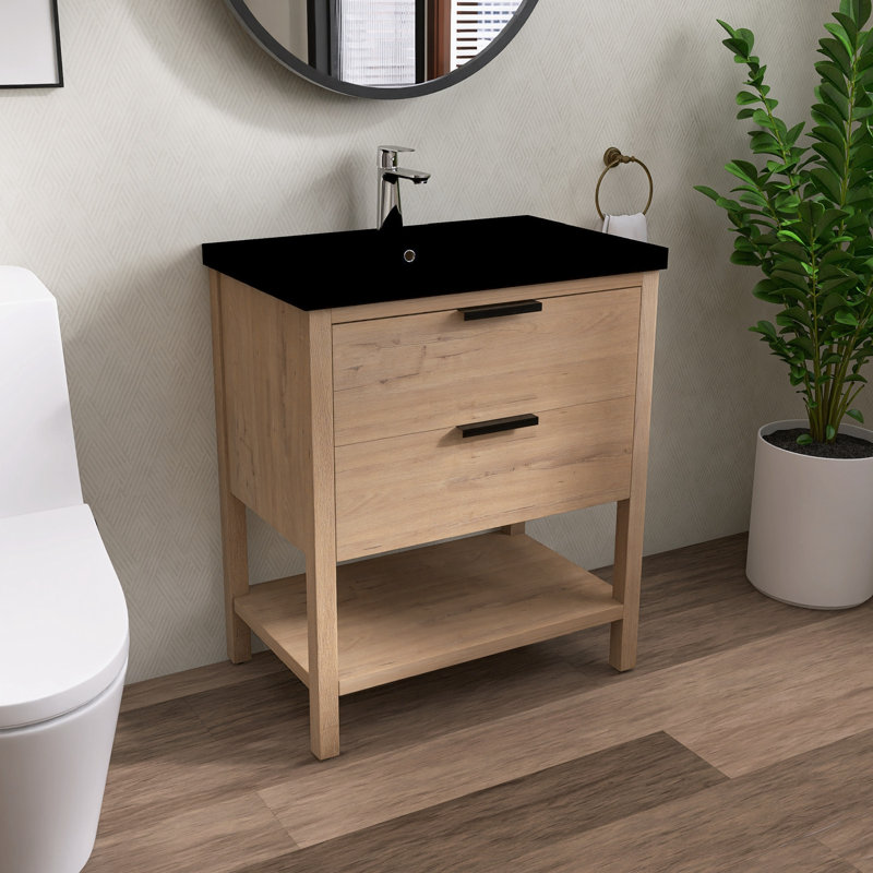Ensemble de meuble-lavabo simple 30,04 po avec dessus en céramique Laperle