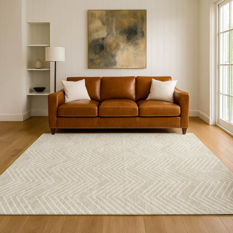 Tapis de qualité supérieure lavable à la machine Mayfield AMF2390, Beige, 8 pi x 10 pi