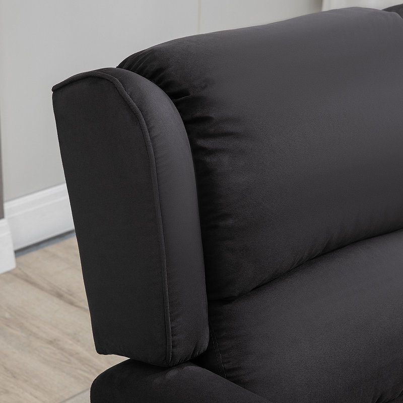 Fauteuil inclinable manuel avec masseur 30,7 po de largeur, Polyester noir