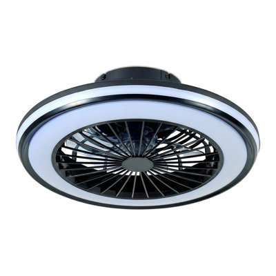Ventilateur de plafond à DEL de 20 pouces avec lumière, idéal pour les salons et les chambres
