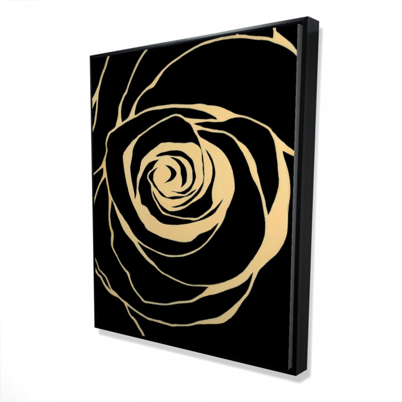 Black Rose Print On Canvas