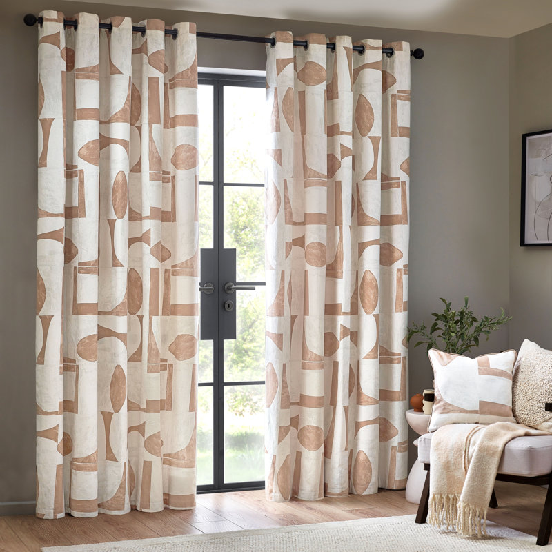 Candiance Room Darkening Curtain Pair, Pink, 117" W x 137" L