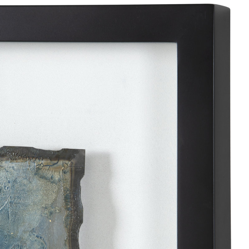 Agate scintillante - ensemble de 2 peintures sur métal encadrées