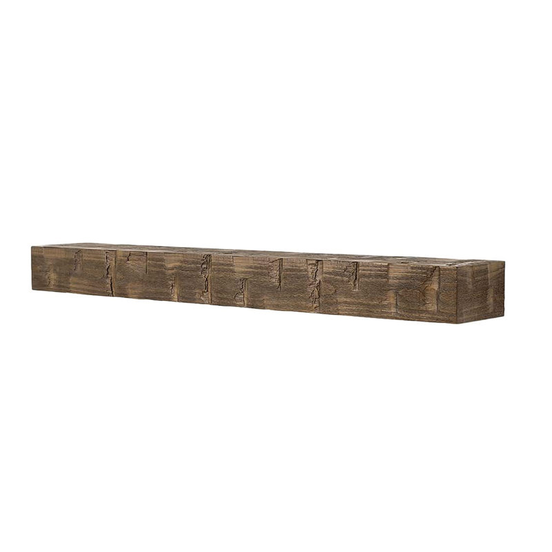 Country Living Wood Fireplace Mantel Shelf, Mocha, 60"