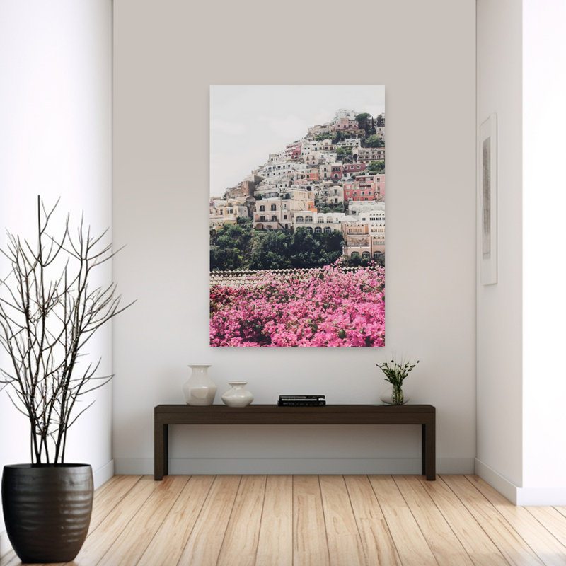 Art mural contemporain abstrait Positano, H 60 po x l 40 po