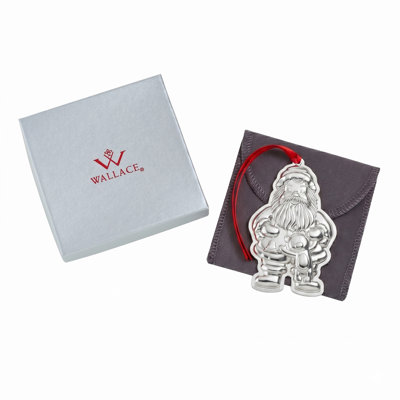 Wallace 2026 Sterling Santa Ornament, 10th Edition