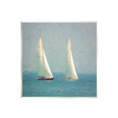 Au-466-Giclée abstraite, voiliers, peinture