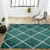 Tapis vert / blanc Bertrice