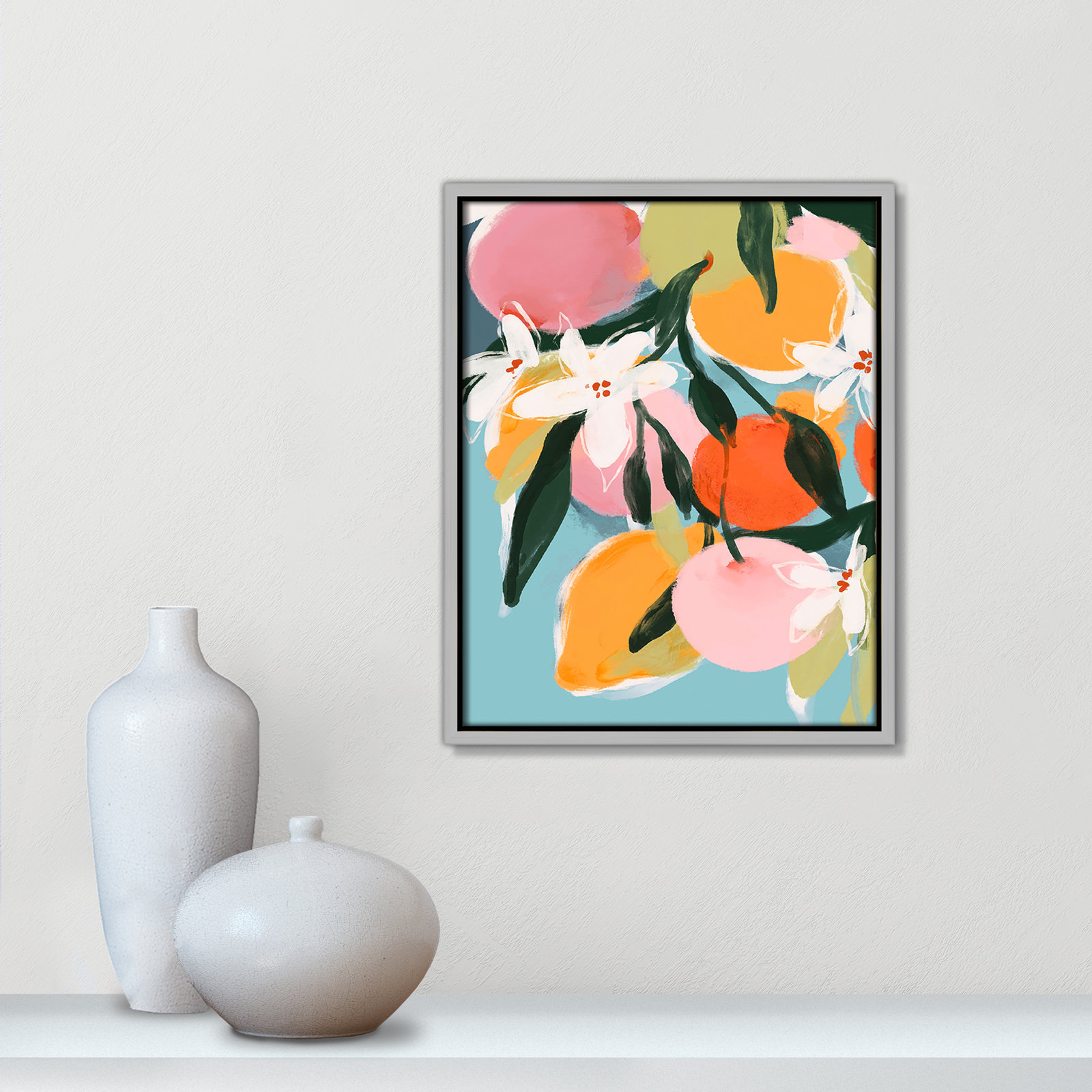 Fruity Summer I Print by Treechild, Silver Floater, 15.5" H x 12.5" W