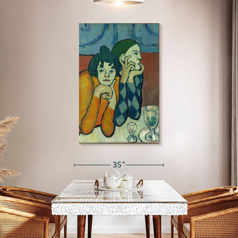 Leisha Les Deux Saltimbanques, H 48 po x l 32 po
