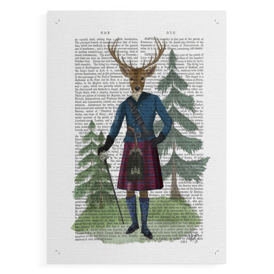 Scottish Deer Laird Tam OShunter, complet, impression de livre - impression sur toile seulement - non encadrée
