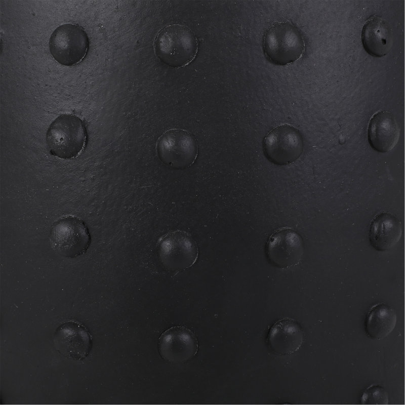 Table d'appoint d'extérieur en béton léger, 18" H x 15.5" W x 15.5" D, Matte Black / Does Not Apply