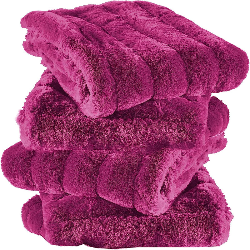 Housse de coussin Super Mink, Rose fuchsia