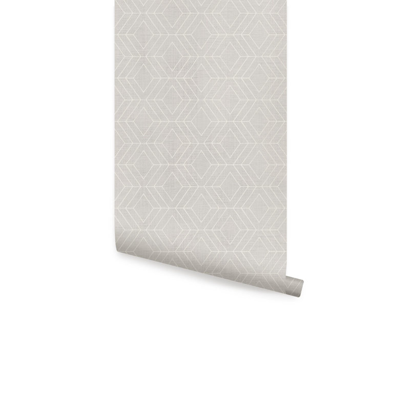 Rouleau de papier peint adhésif L 18 pi x l 24 po Diamond, Gris chaleureux