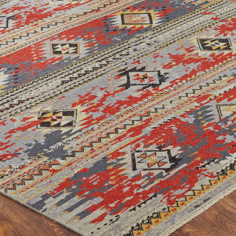 Zahara Hand Knotted Wool Area Rug, Rectangle 10' x 14'