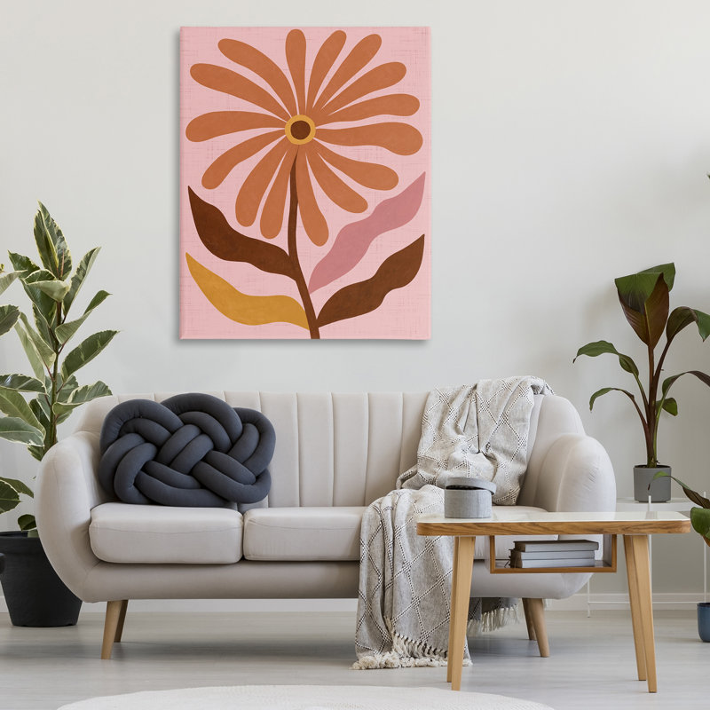  «Boho Retro Flower Bloom», art mural sur toile par Nina Seven, H 48 po x l 36 po