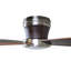 Ventilateur de plafond à profil bas en nickel brossé Curves 52 pouces avec boîtier en teck pour moteur Curve, lumière DEL et télécommande
