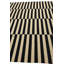 Tapis noir et blanc 8 x 11 Petrella