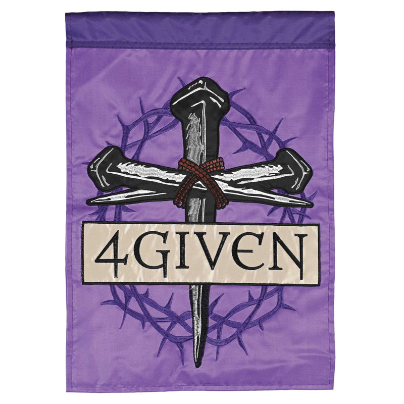 Drapeau 1 croix 3 clous 4 13x18