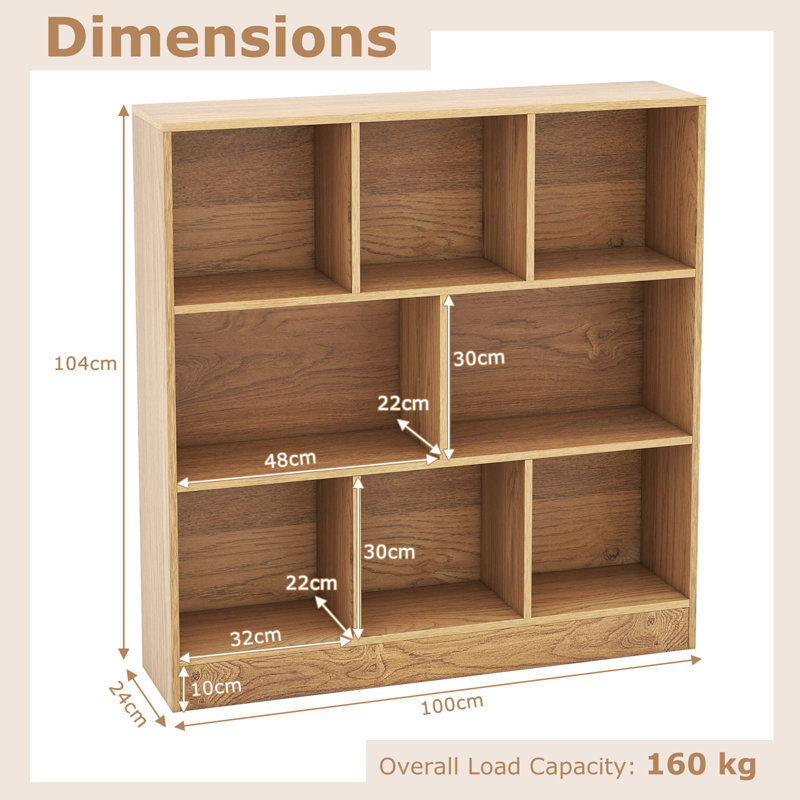 Armaan 104 cm H x 100 cm W Cube Bookcase