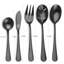Ensemble de 5 grandes hôtesses 5 pièces en acier inoxydable noir mat 18/0, va au lave-vaisselle
