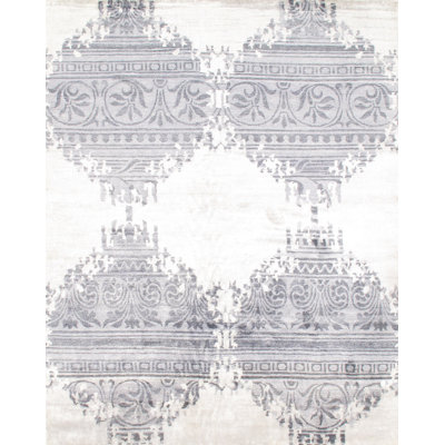 Silk Geometric Area Rug