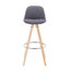 Ayala Upholstered and Faux Leather Bar Stool with Solid Wood Frame-550485108-729140158
