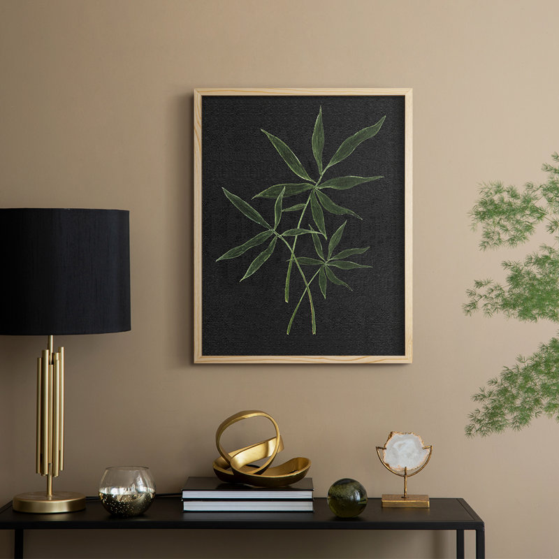 Simple Tropics II, reproduction encadrée - bois massif, H 21 po x l 17 po