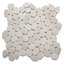 Carrelage rond en galets de 12 po x 12 po et 12 po x 24 po CNK Tile White Milky