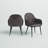 Giannone Tufted Side Chair in Dark Gray and Black (Set of 2)