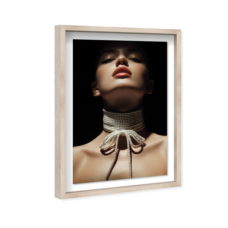 Pearl Constellation Print by Oliver Gal, 16.5"H x 11.5"W, Natural Oak Shadowbox